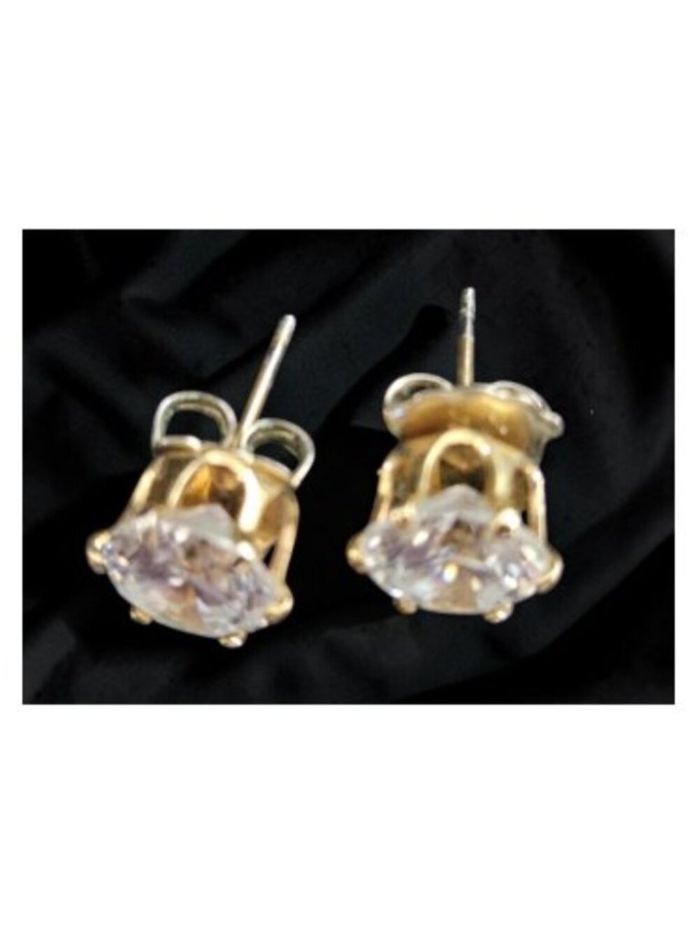 2 ct Round Solitaire Cubic Zirconia Stud Earrings